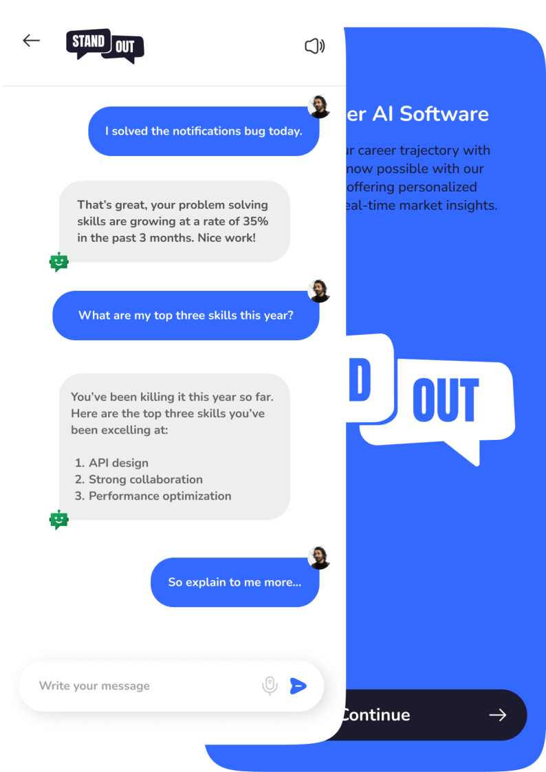 Stand Out Mobile App Preview